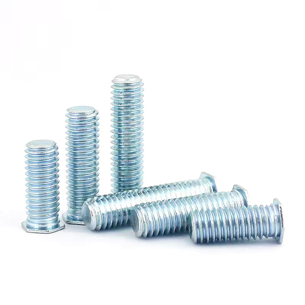 Zinc Plated Carbon Steel Hex Head Self Clinching Screw NFH M3 M4 M5 M6 Galvanized Hexagon Self Clinching Studs For Sheet Metal