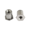 SOSG Stainless Steel Hex Head Annular Serrated End Through Hole Threaded Grounding Standoff Self Clinching Standoff For Sheet Metal