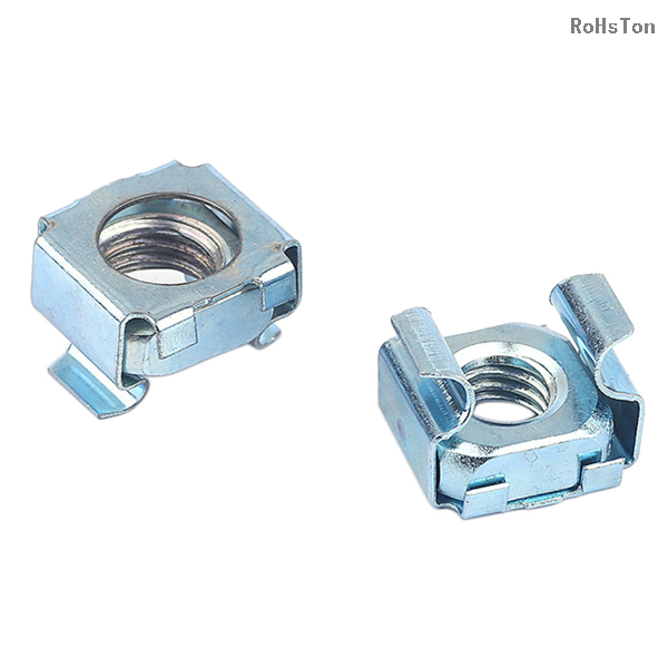 Zinc Plated Carbon Steel Square Shape Clamping Floating Captive Clip Nut Stainless Steel Cage Nut For Chassis Cabinet