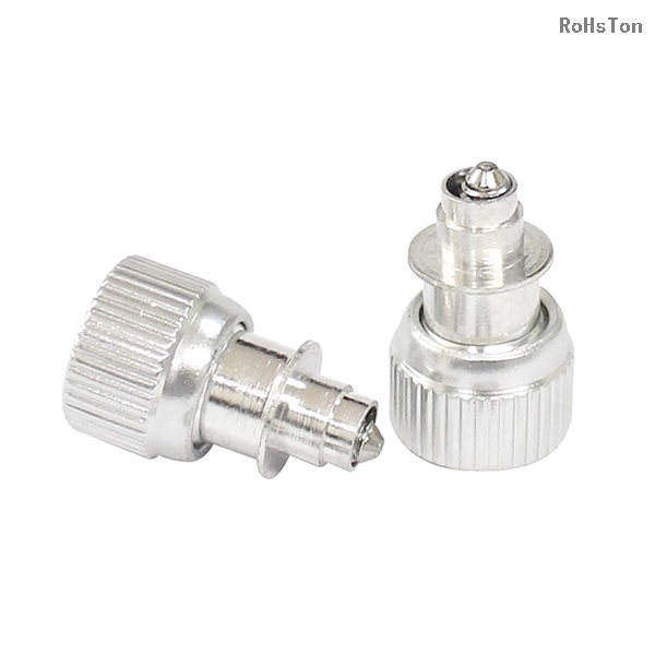 PF16 PF26 PF51 PF52 Aluminum Knurled Knob Stainless Steel Spring Loaded Screw Cross Phillips Drive Stainless Steel Panel Thumb Captive Screw with Flat Round Washer