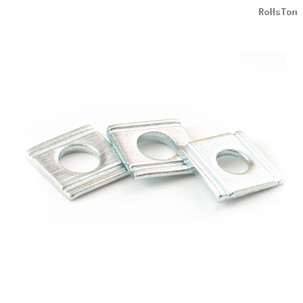 DIN434 Channel Steel Double Slot Square Taper Washer Zinc Plated Carbon Steel Double Groove Square Taper Washers for U-sections