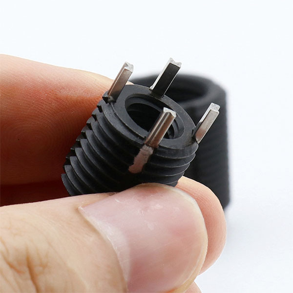 Stainless Steel 303Cu Keensert Zinc Plated Self Locking Threaded Insert Black Oxide Carbon Steel Key Locking Thread Insert for Thread Repair