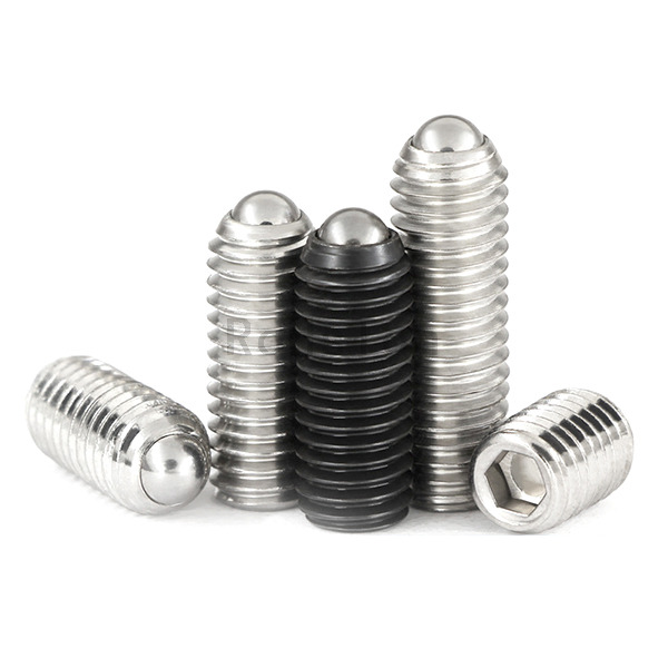 Stainless Steel 304 Spring-loaded Plunger Concave Ball Taper Cylindrical Flat End Set Screw Hex Drive Balck Oxide Carbon Steel Point Grub Set Screw