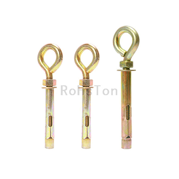 Stainless Steel 304 Eye Hook Expansion Bolt Concrete Wedge Anchor Bolt Zinc Plated Carbon Steel Drop in Sleeve Anchor