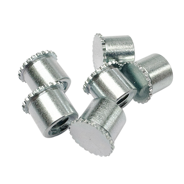 BDSOS Plain Stainless Steel Blind Serrated Knurled Head Threaded Self Clinching Standoff For Sheet Metal