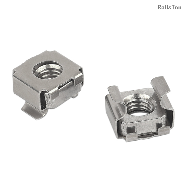 Zinc Plated Carbon Steel Square Shape Clamping Floating Captive Clip Nut Stainless Steel Cage Nut For Chassis Cabinet