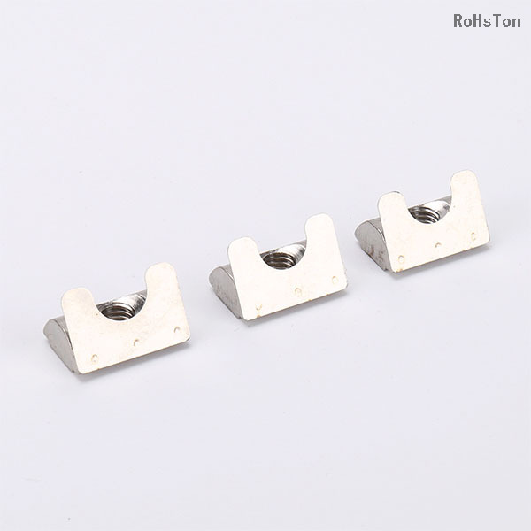 Stainless Steel 304 Elastic Locking T Nut European Standard Aluminum Profile T-slot Nut Nickel Plated Carbon Steel Spring Loaded Slider T Slot Nut