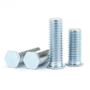 Zinc Plated Carbon Steel Hex Head Self Clinching Screw NFH M3 M4 M5 M6 Galvanized Hexagon Self Clinching Studs For Sheet Metal