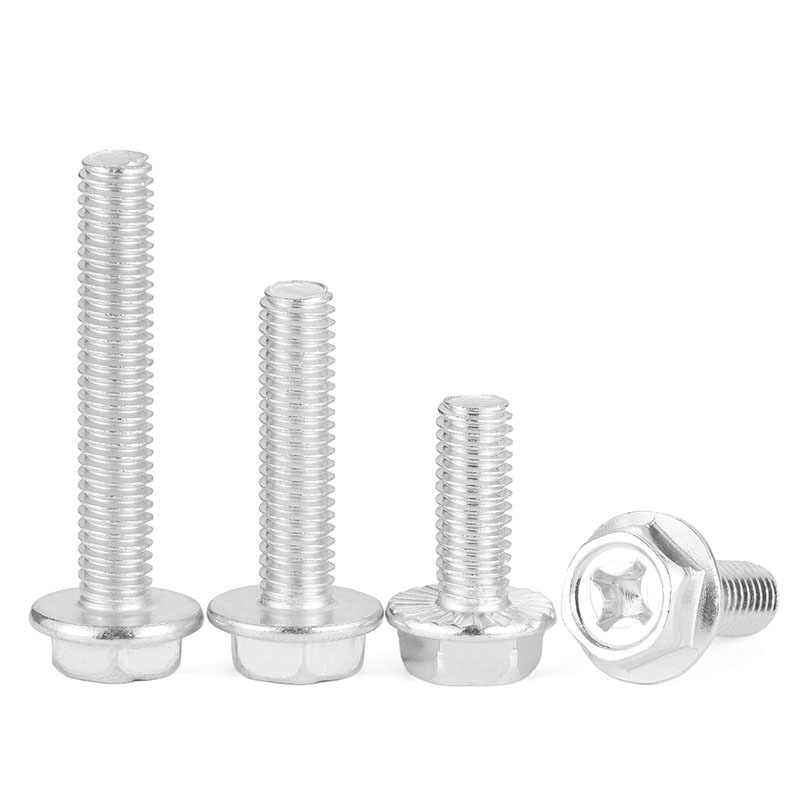 Grade 8.8 10.9 12.9 Galvanized Steel Hex Serrated Washer Head Bolt DIN6921 Zinc Plated Carbon Steel Hex Flange Head Bolt