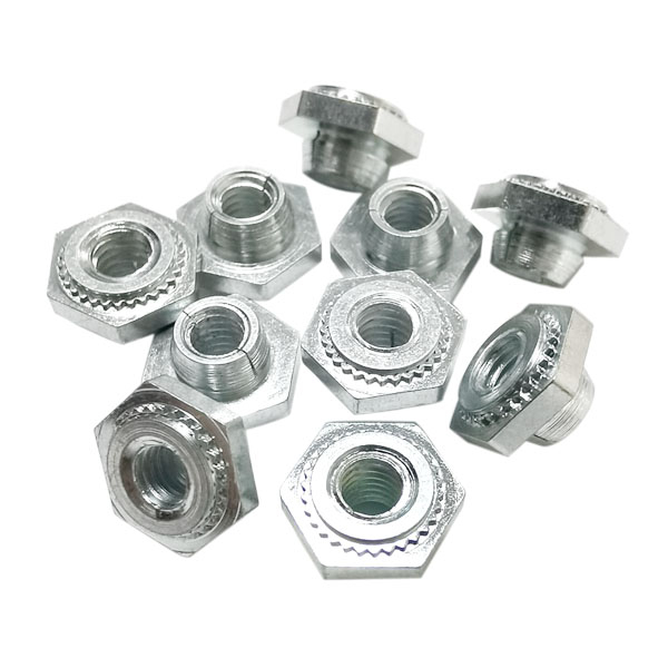 LKA M2 M2.5 M3 M4 M5 M6 M8 M10 M12 2# 4# 6# 8# 10# Aluminium Self-locking Pressure Riveting Nut Hex Rivet Lock Self Clinching Nuts for Sheet Metal Panel