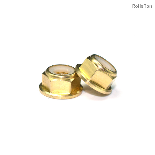 ISO7043 DIN6926 EN1663 GB6183 Standard Self Locking Nut Brass Hexagon Flange Nylon Lock Nut Nyloc Nut With Flange