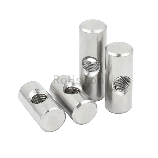 Cylindrical Nut Plain Stainless Steel 304 Insert Dowel Nut Barrel Nut For Furniture