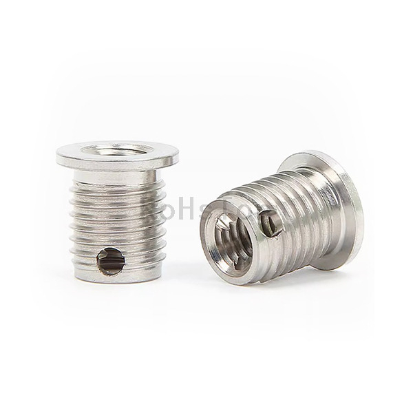 307H Type Brass Flange Self Tapping Threaded Insert Zinc Plated Three ...