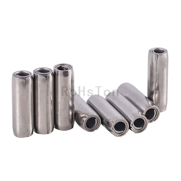 DIN7343 ISO8750 GB879.4 Standard Stainless Steel SUS304 Coiled Spring Pin Factory Supply Heavy Duty 65Mn Steel Rolled Elastic Pins
