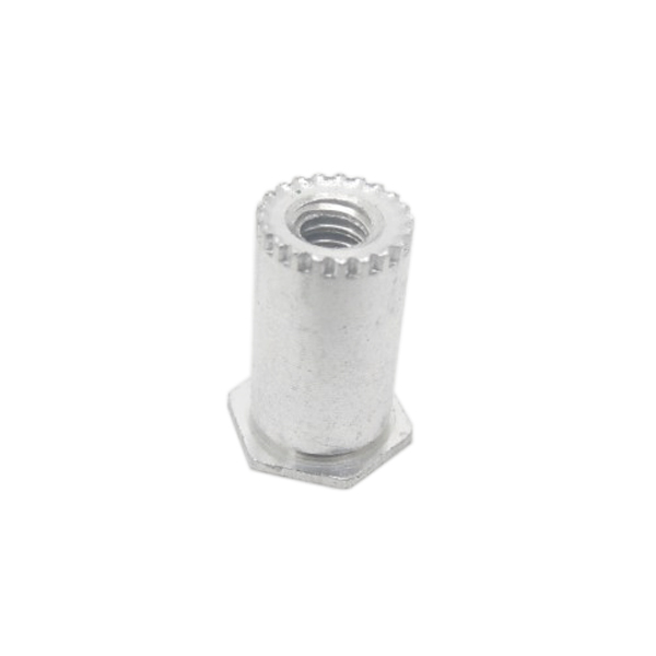 SOAG Aluminum Hex Head Annular Serrated End Through Hole Threaded Grounding Standoff Self Clinching Standoff For Sheet Metal