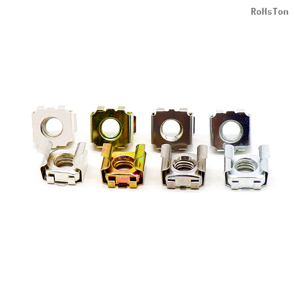 Zinc Plated Carbon Steel Square Shape Clamping Floating Captive Clip Nut Stainless Steel Cage Nut For Chassis Cabinet