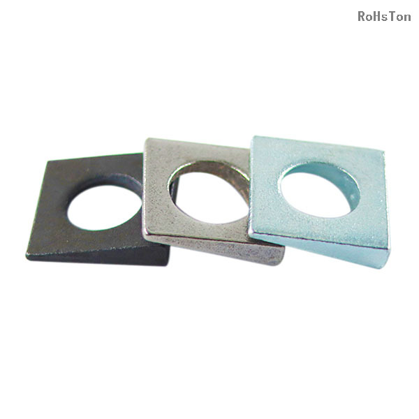 GB852 Zinc Plated Carbon Steel Square Taper Washers Bevel Conical Square Washer Stainless Steel Square Inclined Washers for I-beams