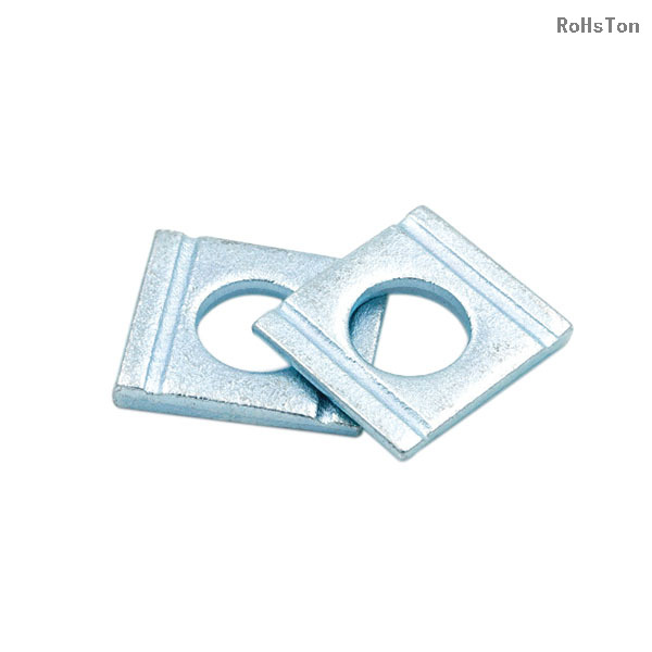 DIN434 Channel Steel Double Slot Square Taper Washer Zinc Plated Carbon Steel Double Groove Square Taper Washers for U-sections