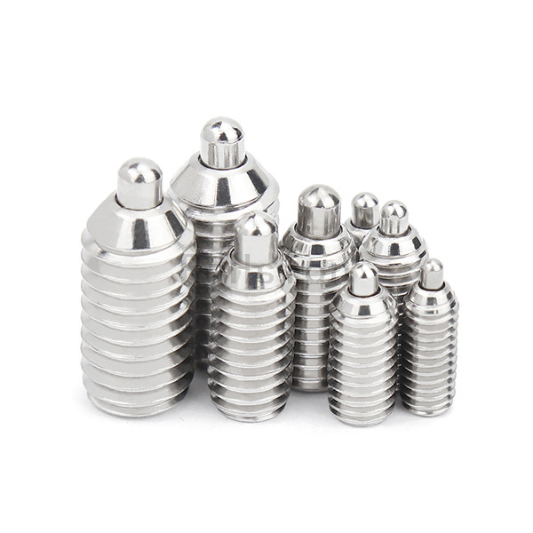 Stainless Steel 304 Spring-loaded Plunger Concave Ball Taper Cylindrical Flat End Set Screw Hex Drive Balck Oxide Carbon Steel Point Grub Set Screw