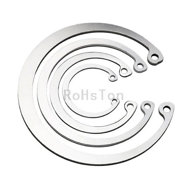 DIN472 GB893 8-250mm M3-M210 Stainless Steel 304 316 Elastic Internal Circlip Retaining Ring for Hole Bore Automotive Tractor Compressor Fasteners