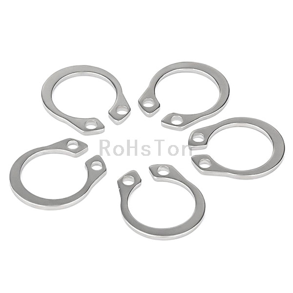 External Shaft Circlip DIN471 GB894 Black Oxide 65Mn Spring Steel C-type Retaining Ring Stainless Steel Elastic Snap Ring For Tractor Harvester Automotive