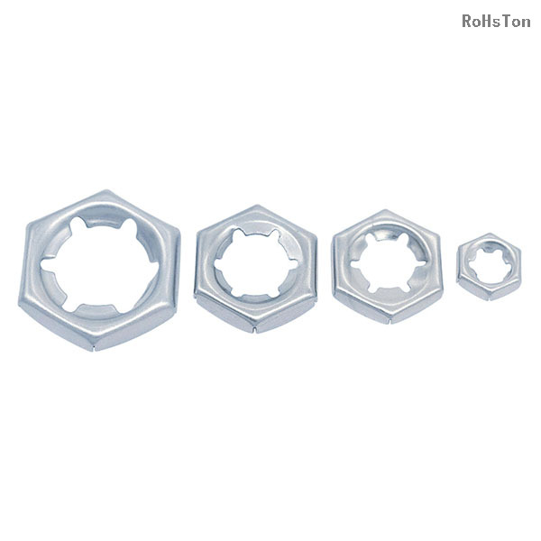 GB805 DIN7967 Plain Stainless Steel 304 Hexagon Tight Nut Black Oxide Anti-loosening Binding Nut Zinc Plated Carbon Steel Self-locking Counter Nut