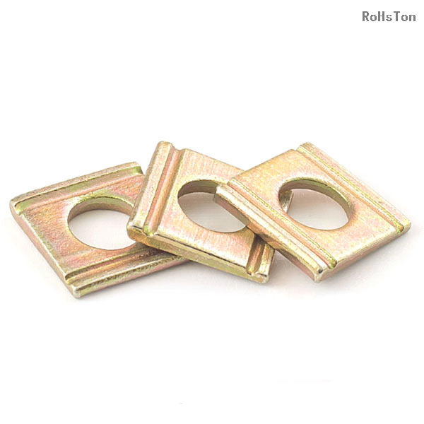 DIN434 Channel Steel Double Slot Square Taper Washer Zinc Plated Carbon Steel Double Groove Square Taper Washers for U-sections