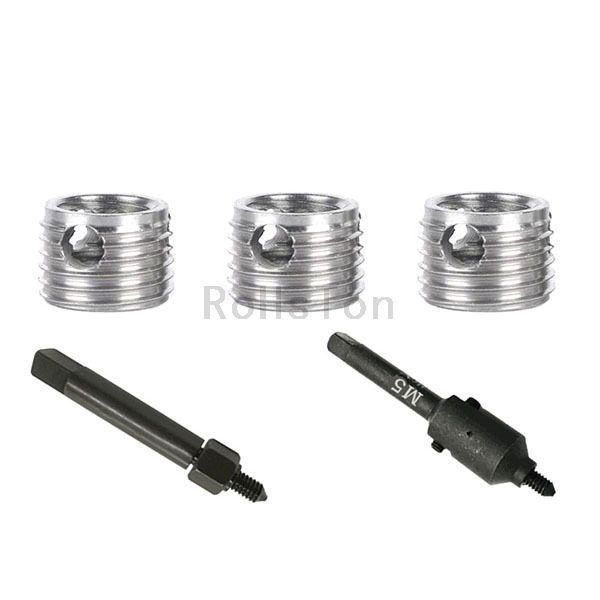Type 307 308 Tapping Insert Zinc Plated Carbon Steel Tap-Lok Inserts Stainless Steel 304 Three Hole Self Tapping Thread Insert
