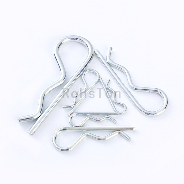 GB4329 ISO7072 DIN11024 Zinc Plated Carbon Steel Split Cotter Pin 304 Stainless Steel B Type R Type Spring Cotter Pin