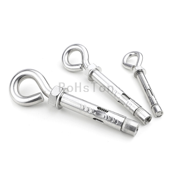 Stainless Steel 304 Eye Hook Expansion Bolt Concrete Wedge Anchor Bolt Zinc Plated Carbon Steel Drop in Sleeve Anchor