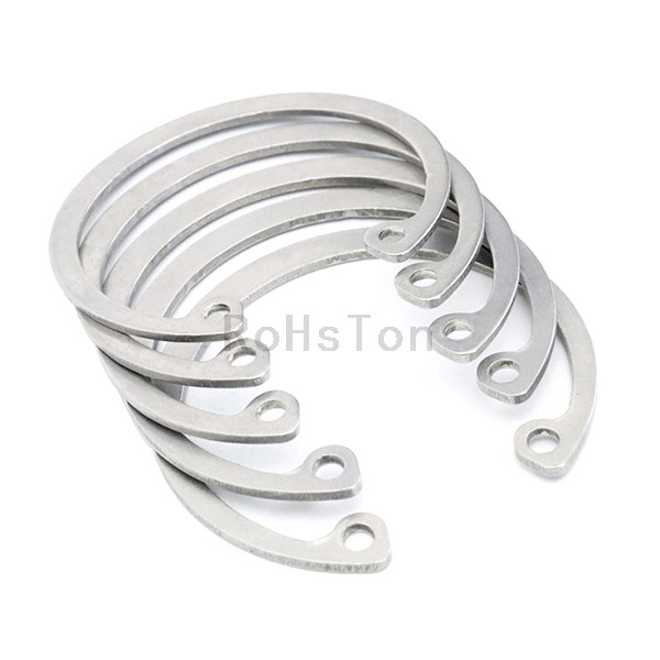 DIN472 GB893 8-250mm M3-M210 Stainless Steel 304 316 Elastic Internal Circlip Retaining Ring for Hole Bore Automotive Tractor Compressor Fasteners