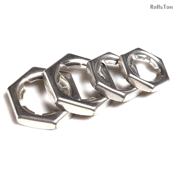 GB805 DIN7967 Plain Stainless Steel 304 Hexagon Tight Nut Black Oxide Anti-loosening Binding Nut Zinc Plated Carbon Steel Self-locking Counter Nut
