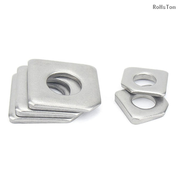 GB853 U-steel Accessories Stainless Steel Square Inclined Washers Zinc Plated Carbon Steel Square Taper Washer for Slot Section