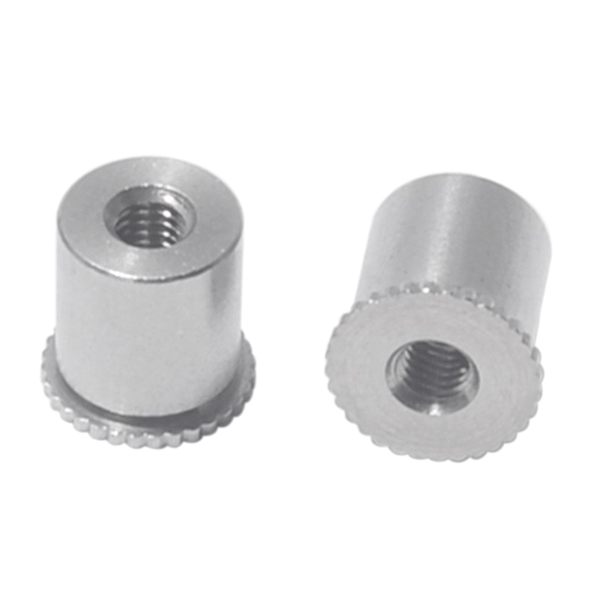 DSOS Plain Stainless Steel Through Hole Serrated Knurled Head Threaded Self Clinching Standoff For Sheet Metal