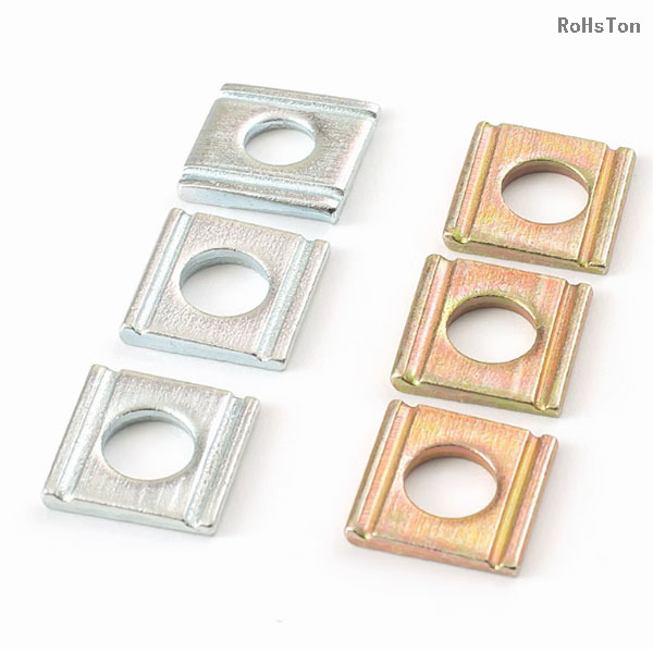 DIN434 Channel Steel Double Slot Square Taper Washer Zinc Plated Carbon Steel Double Groove Square Taper Washers for U-sections