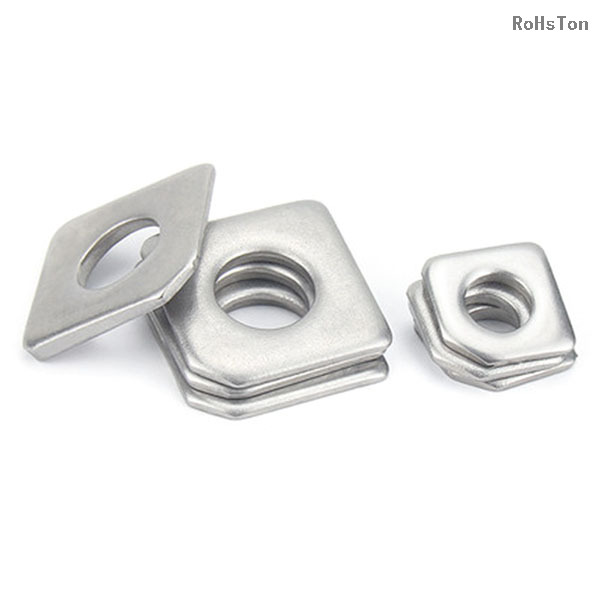 GB853 U-steel Accessories Stainless Steel Square Inclined Washers Zinc Plated Carbon Steel Square Taper Washer for Slot Section