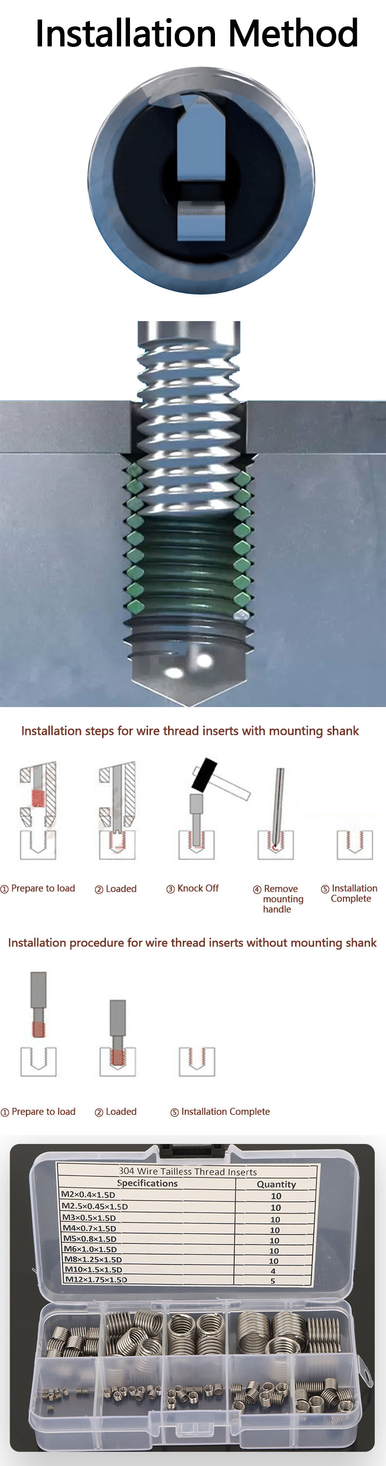 Wire Thread Insert Installation Method
