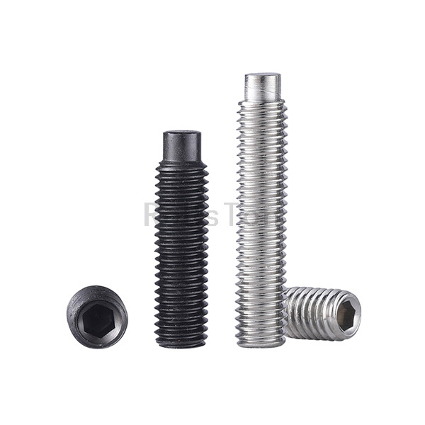 Stainless Steel 304 Spring-loaded Plunger Concave Ball Taper Cylindrical Flat End Set Screw Hex Drive Balck Oxide Carbon Steel Point Grub Set Screw