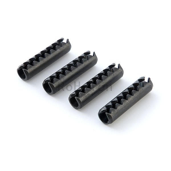 304 Stainless Steel Toothed Slotted Cylindrical Spring Pin JIS B 2808 65Mn Steel Serrated Grooved Elastic Cylinder Pin