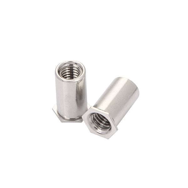 SOS Stainless Steel 304 Through Hole Threaded Flat Hex Head Self Clinching Standoff For Sheet Metal