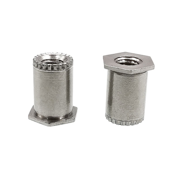 SOSG Stainless Steel Hex Head Annular Serrated End Through Hole Threaded Grounding Standoff Self Clinching Standoff For Sheet Metal