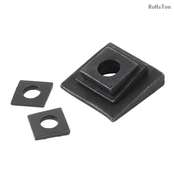 GB852 Zinc Plated Carbon Steel Square Taper Washers Bevel Conical Square Washer Stainless Steel Square Inclined Washers for I-beams