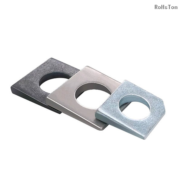 GB853 U-steel Accessories Stainless Steel Square Inclined Washers Zinc Plated Carbon Steel Square Taper Washer for Slot Section