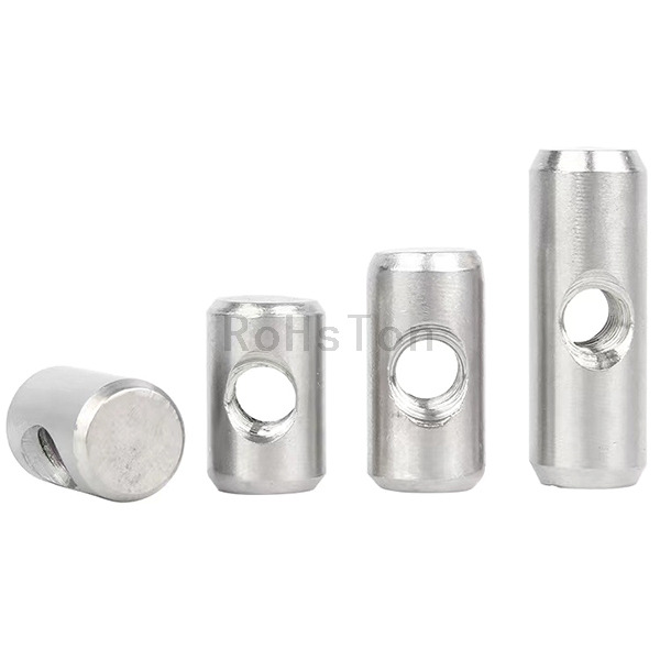 Cylindrical Nut Plain Stainless Steel 304 Insert Dowel Nut Barrel Nut For Furniture