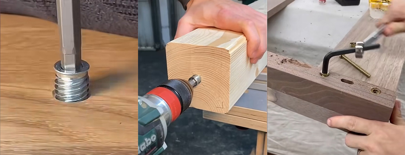 Thread Insert Application For Wood