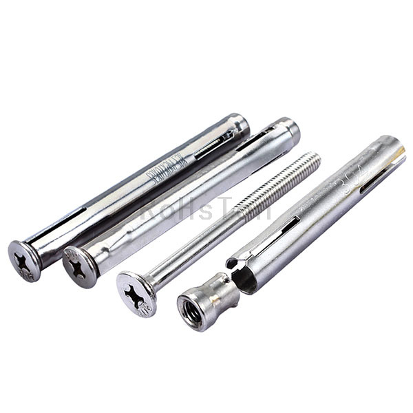 Stainless Steel 304 Expansion Screw Sleeve Anchor Bolt Phillips Drive Carbon Steel Zinc Plated Countersunk Head Window Frame Anchor