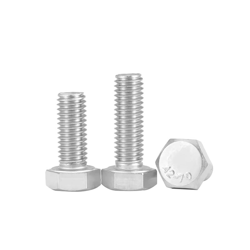 DIN 933 Dacromet Zinc Plated Brass Carbon Steel Half Thread Hex Bolts DIN 931 Stainless Steel 304 Full Thread Hex Head Bolt